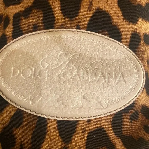 Dolce & Gabbana Animalier Brown Leopard Tote with white Accents W/COA - Picture 7 of 16